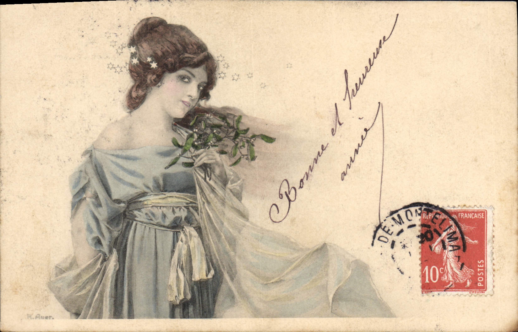 CPA Fantaisie Illustrateur Femme