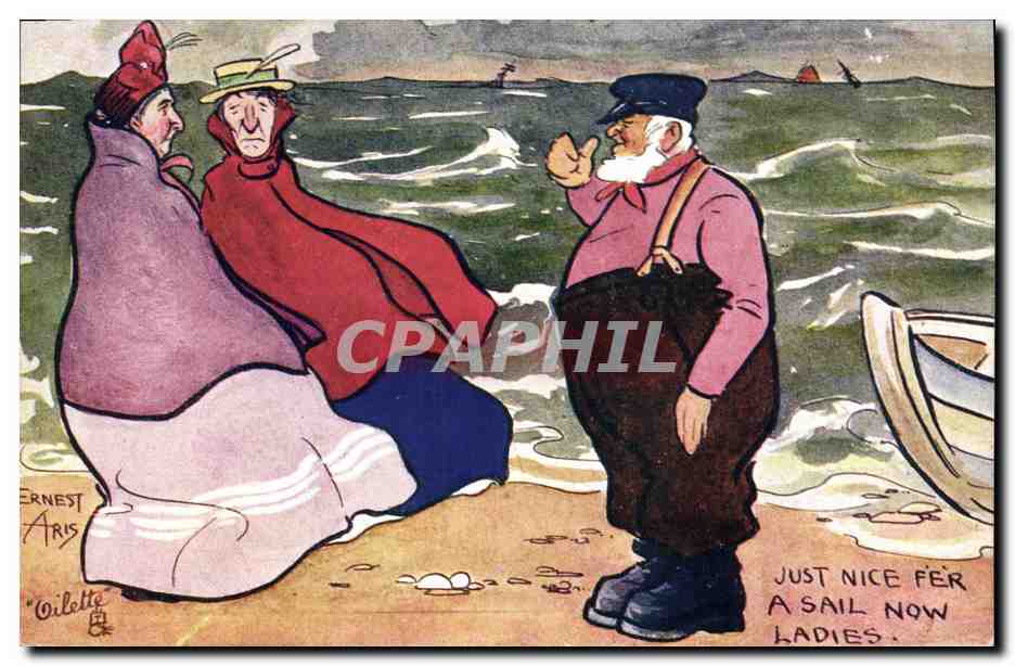 CPA Fantaisie Illustrateur Peche Pecheur 