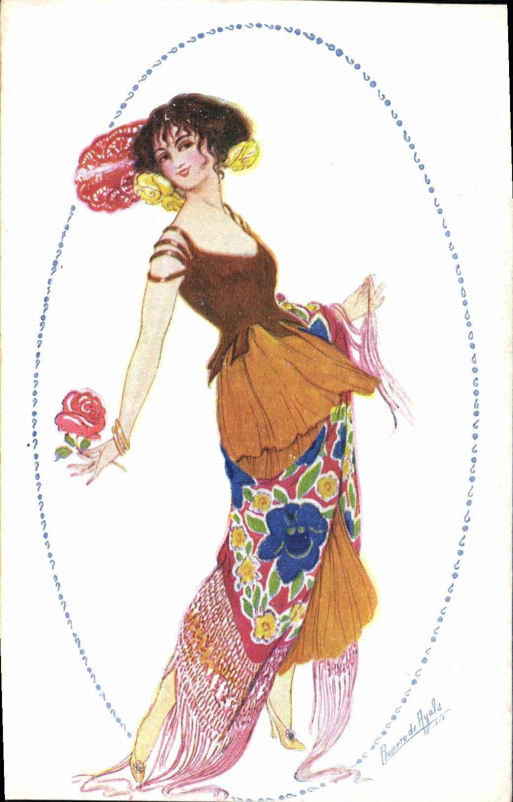 CPA Fantaisie Illustrateur Femme