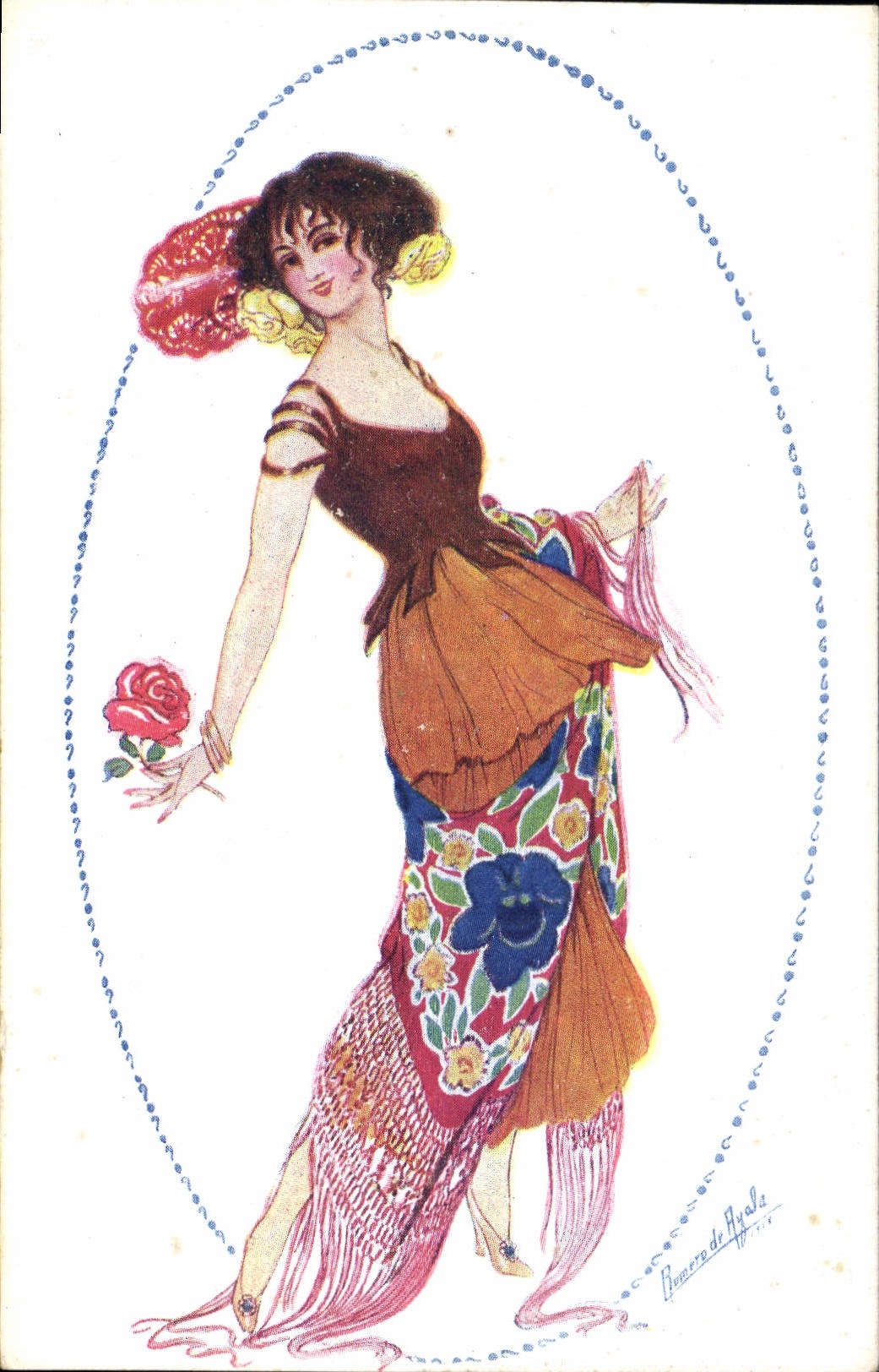 CPA Fantaisie Illustrateur Femme