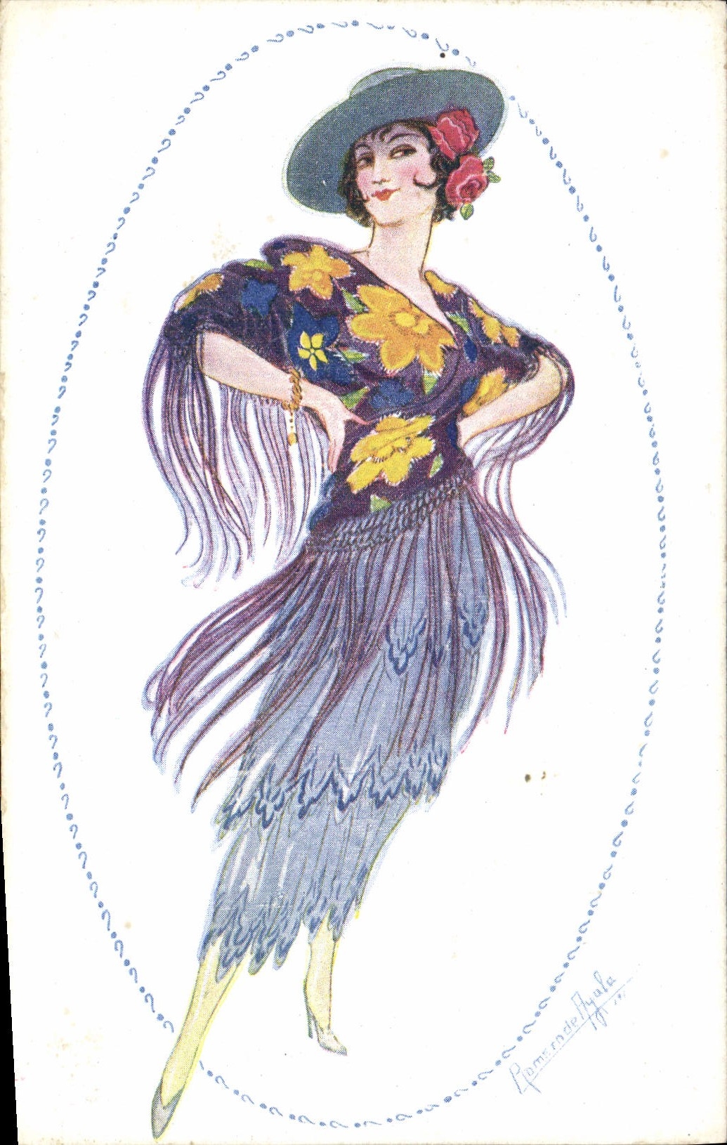 CPA Fantaisie Illustrateur Femme