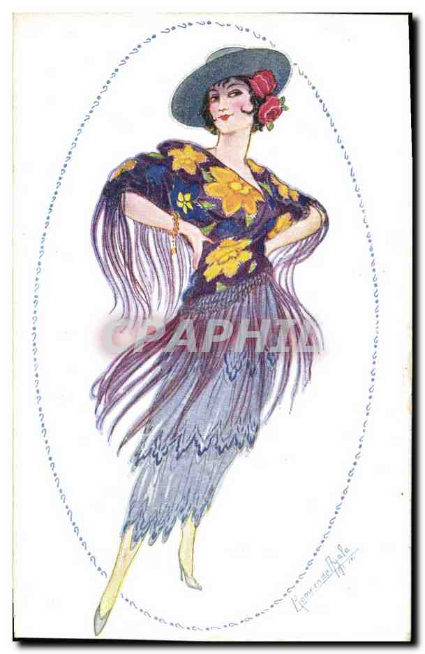 CPA Fantaisie Illustrateur Femme