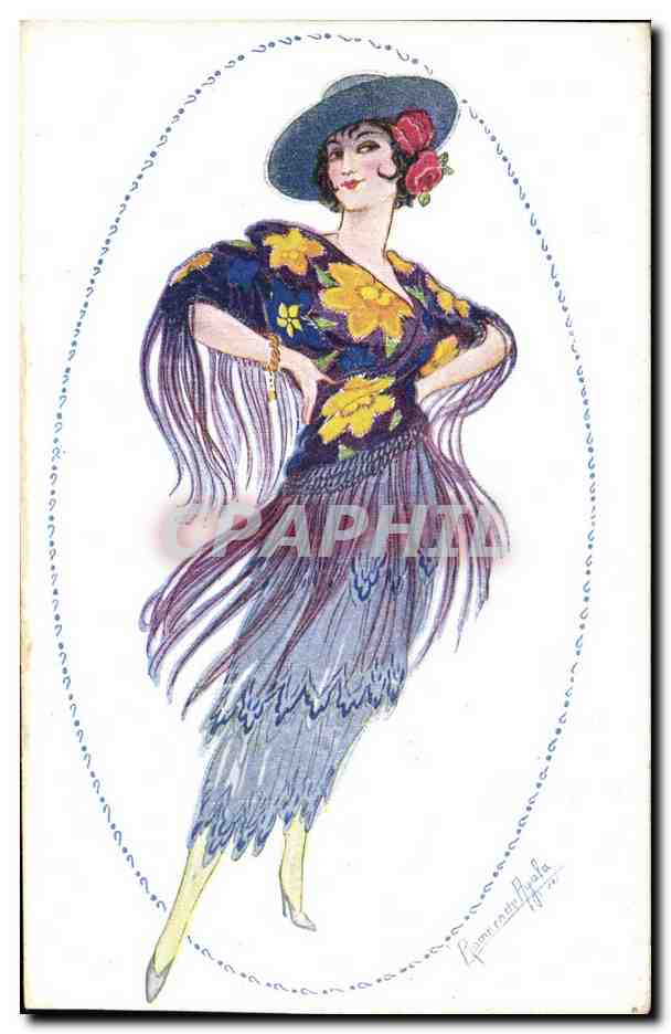 CPA Fantaisie Illustrateur Femme