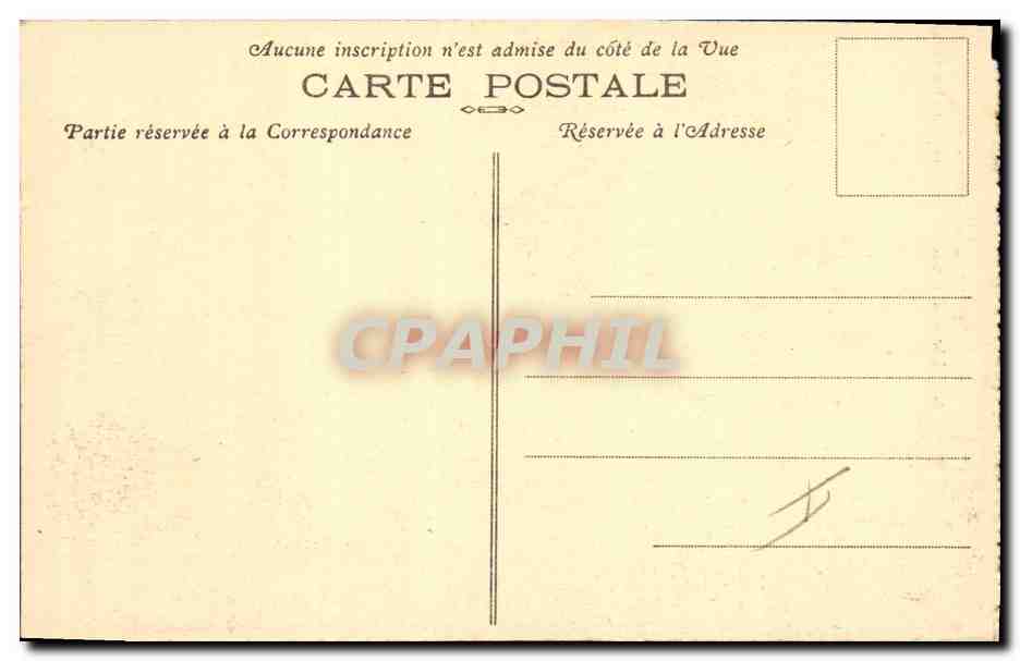 CPA Dolmen Menhir Ploeven Menhir dit Fuseau de Ste Barbe Foklore  — Rückseite
