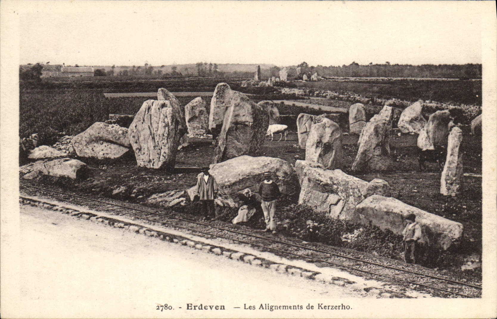 CPA Dolmen Menhir Erdeven Les alignements de Kerzerho 