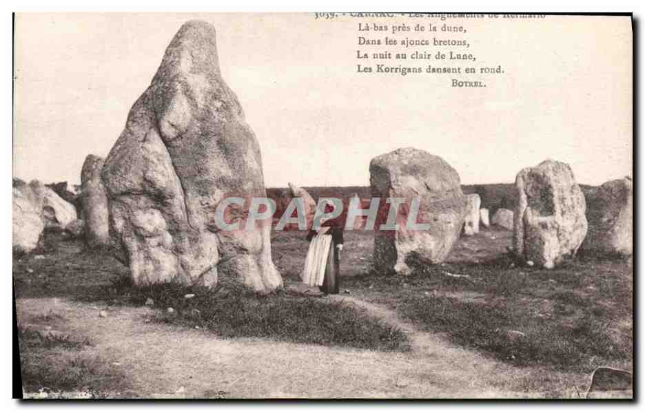 CPA Dolmen Menhir Carnac Les alignements de Kermario
