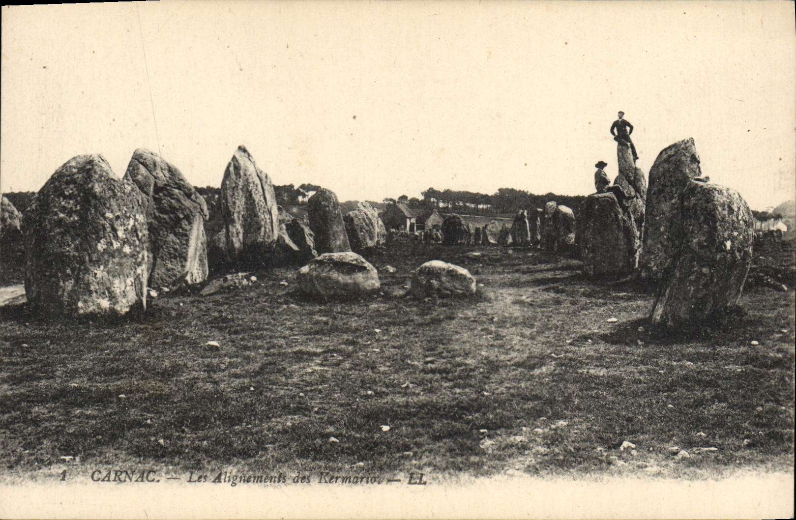 CPA Dolmen Menhir Carnac Les alignements de Kermario