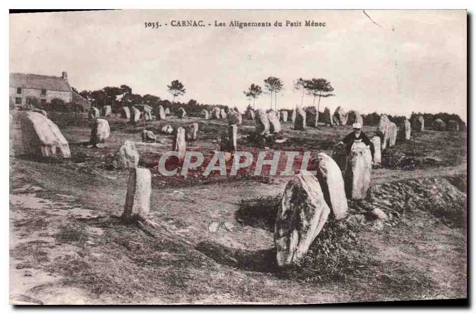 CPA Dolmen Menhir Carnac Les alignements de Petit Menec