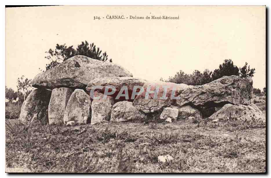 CPA Dolmen Menhir Carnac Dolmen de Mane Kerioned