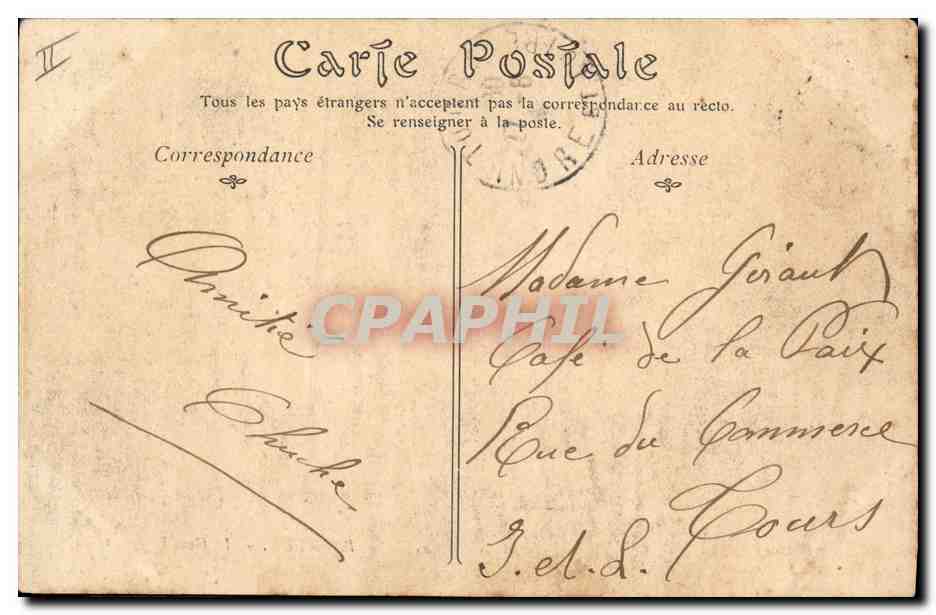 CPA Dolmen Menhir Bagneux — Rückseite