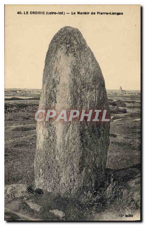 CPA Dolmen Menhir Le Croisic Le menhir de Pierre Longue
