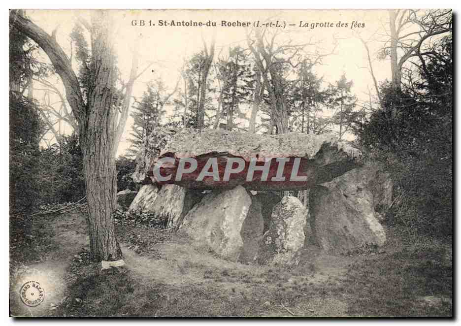 CPA Dolmen Menhir St Antoine du Rocher La grotte des fees 