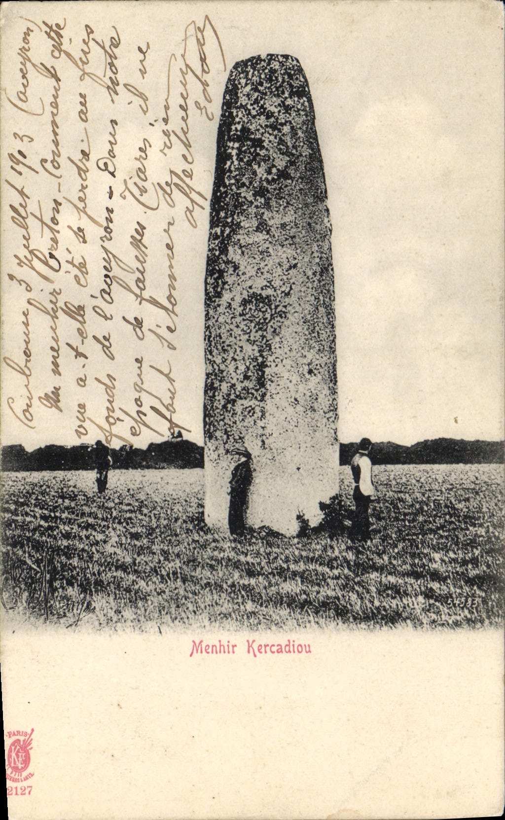 CPA Dolmen Menhir Kercadiou 