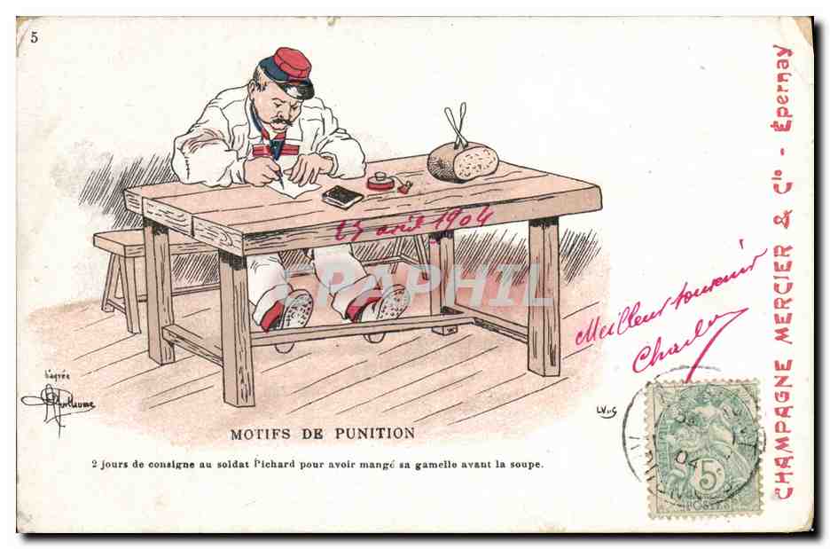 CPA Militaria Motifs de punition
