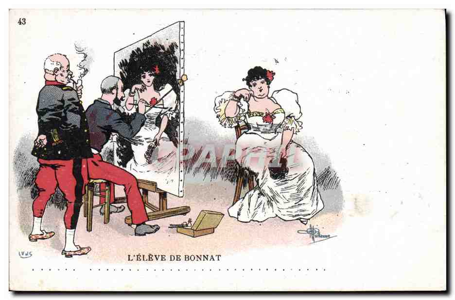 CPA Militaria L'eleve de Bonnat