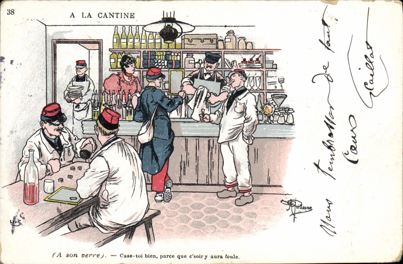 CPA Militaria A la cantine