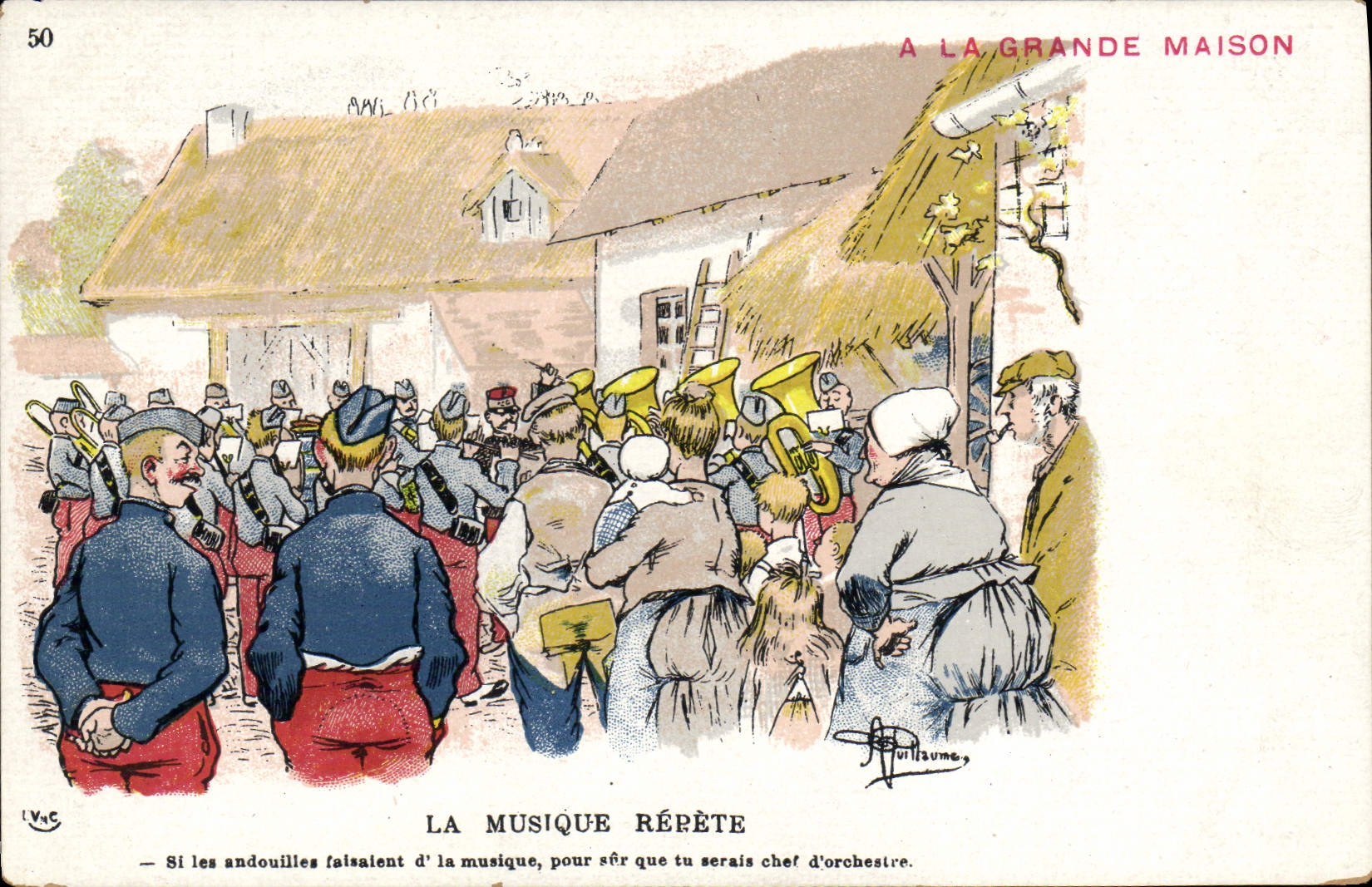 CPA Militaria La Musique repete 