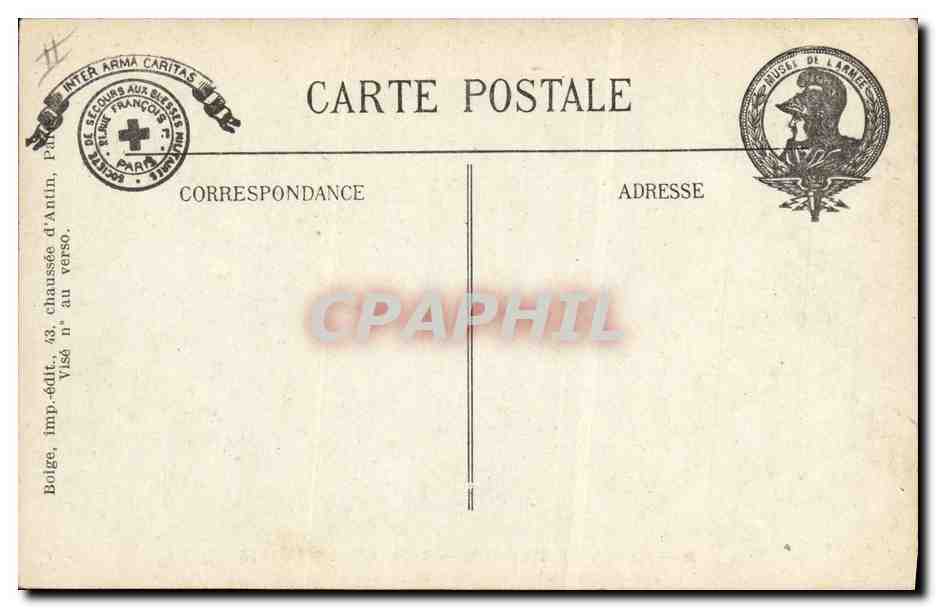 CPA Militaria Paris Musee de l'armee Aeroplane allemand pris a l'ennemi — Rückseite