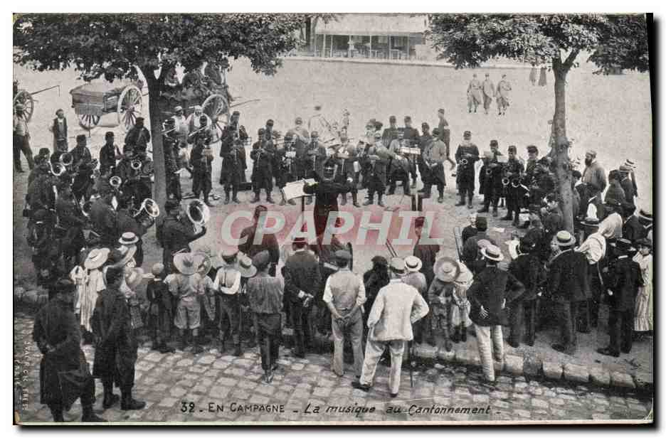 CPA Militaria La musique au cantonnement