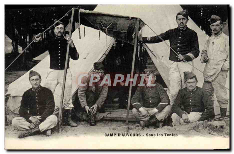 CPA Militaria Camp d'Auvours Sous les tentes