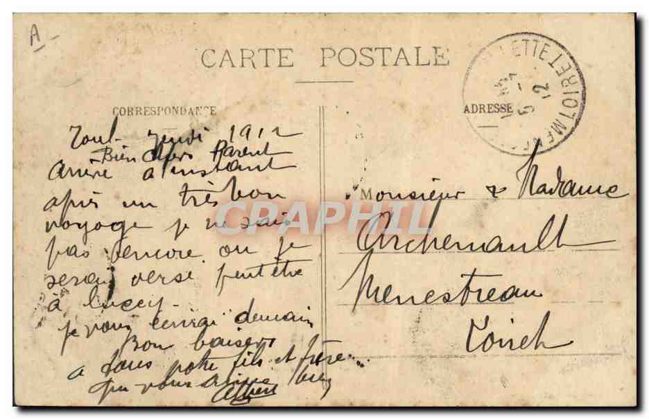 CPA Militaria Toul 6eme regiment d'Artillerie de forteresse Piece de 155 — Rückseite