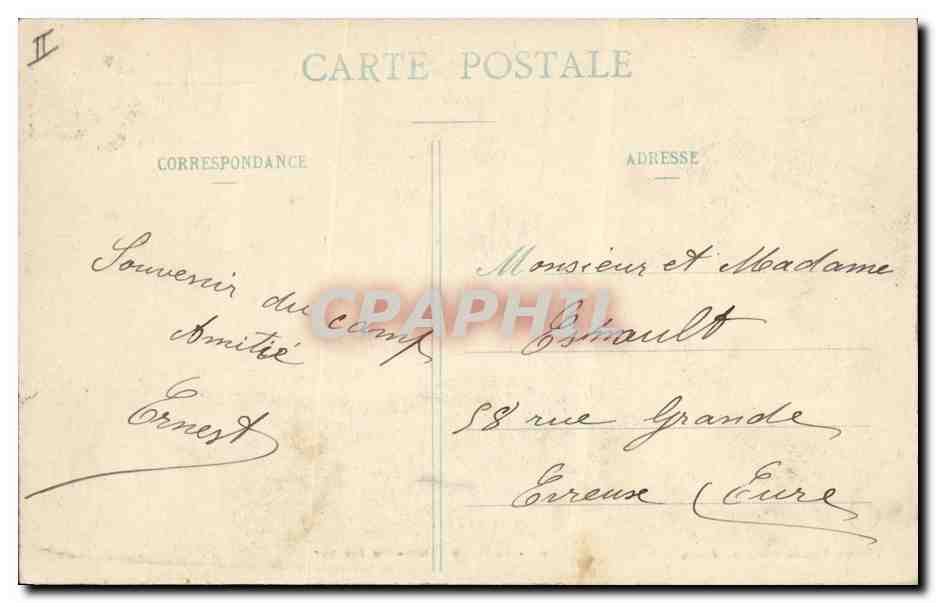 CPA Militaria La vie au camp Au bivouac — Rückseite