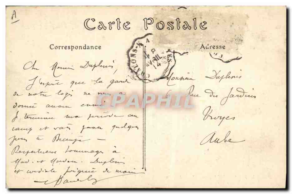CPA Militaria Camp de Mailly Chefs de piece attendant les ordres du commandant de batterie observant l'ennemi — Rückseite