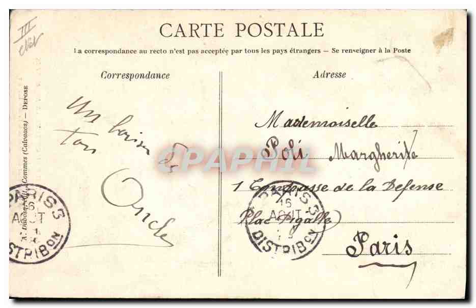CPA Folklore Normandie La Grand mere  — Verso