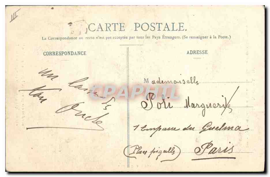 CPA Folklore Normandie La Sante de la Normande — Verso