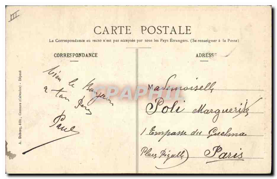 CPA Folklore Normandie 1er Empire  — Verso