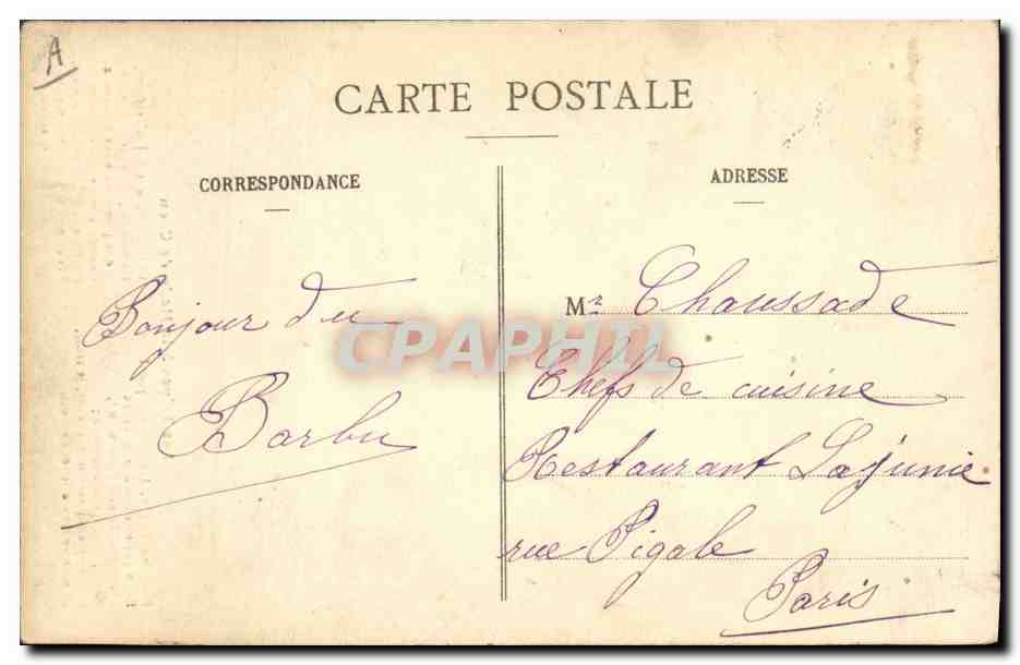 CPA Folklore Les Tripes a la mode de Caen Cuisinier  — Verso