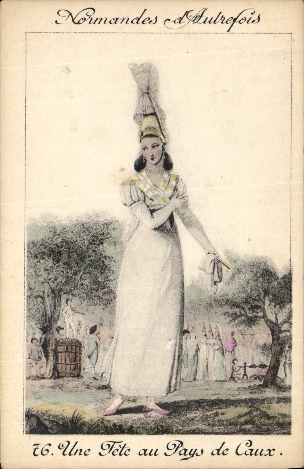CPA Folklore Normandie Une fete au pays de Caux 