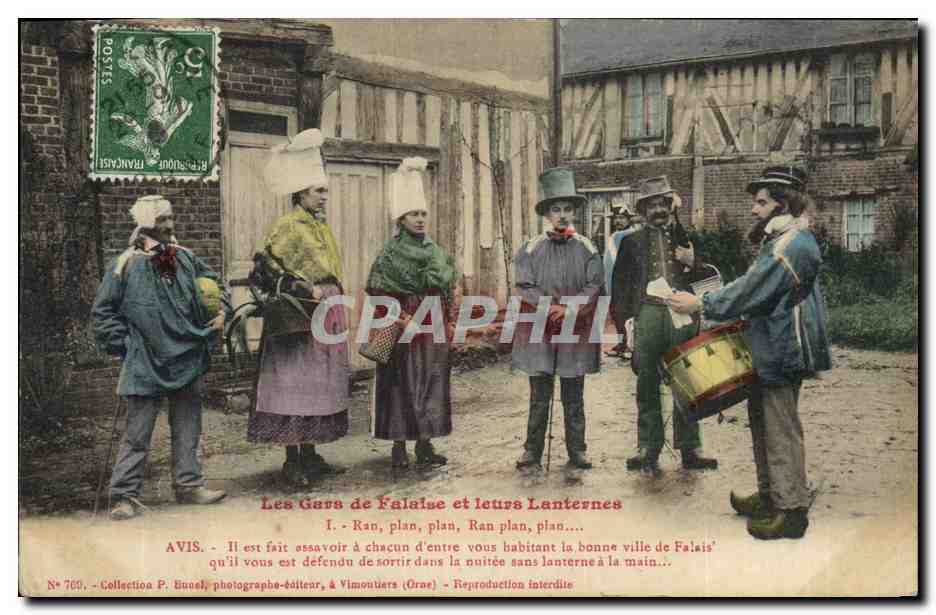 Les Gars de Falaise et leurs Lanternes — Ran, plan, plan, plan — Collection P. Bausch, photographe-éditeur, Vimoutiers (Orne) — N° 760