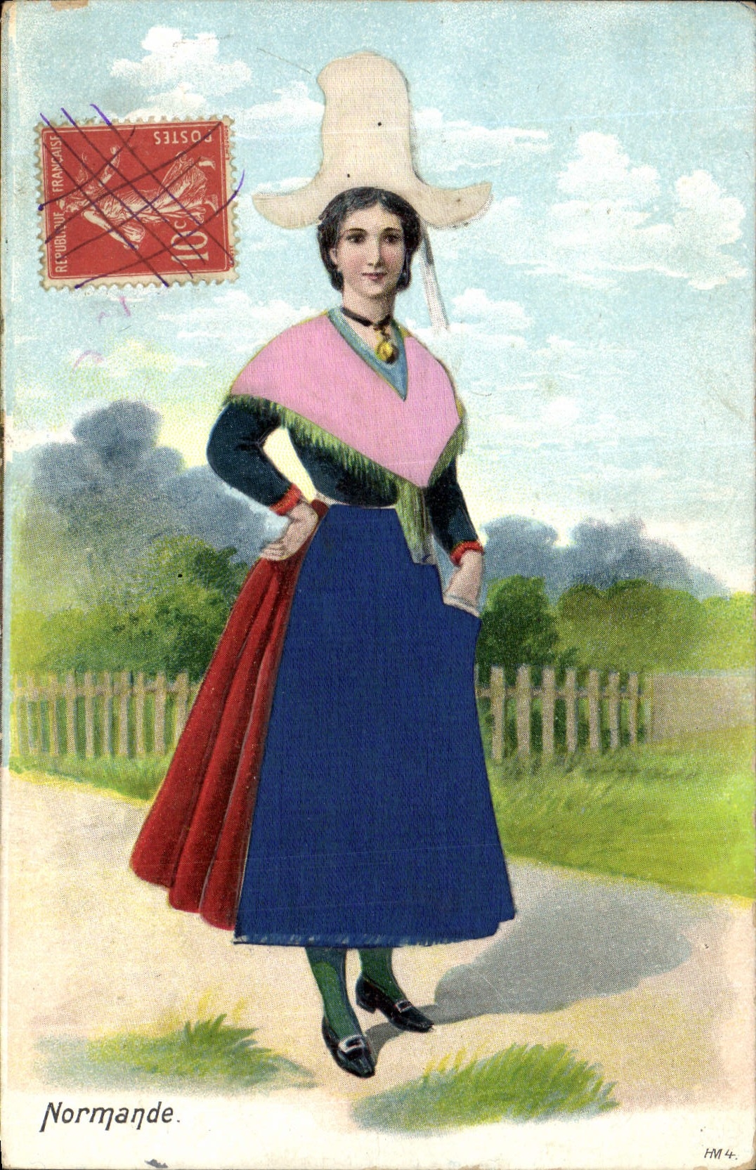 CPA Folklore Normande Normandie 