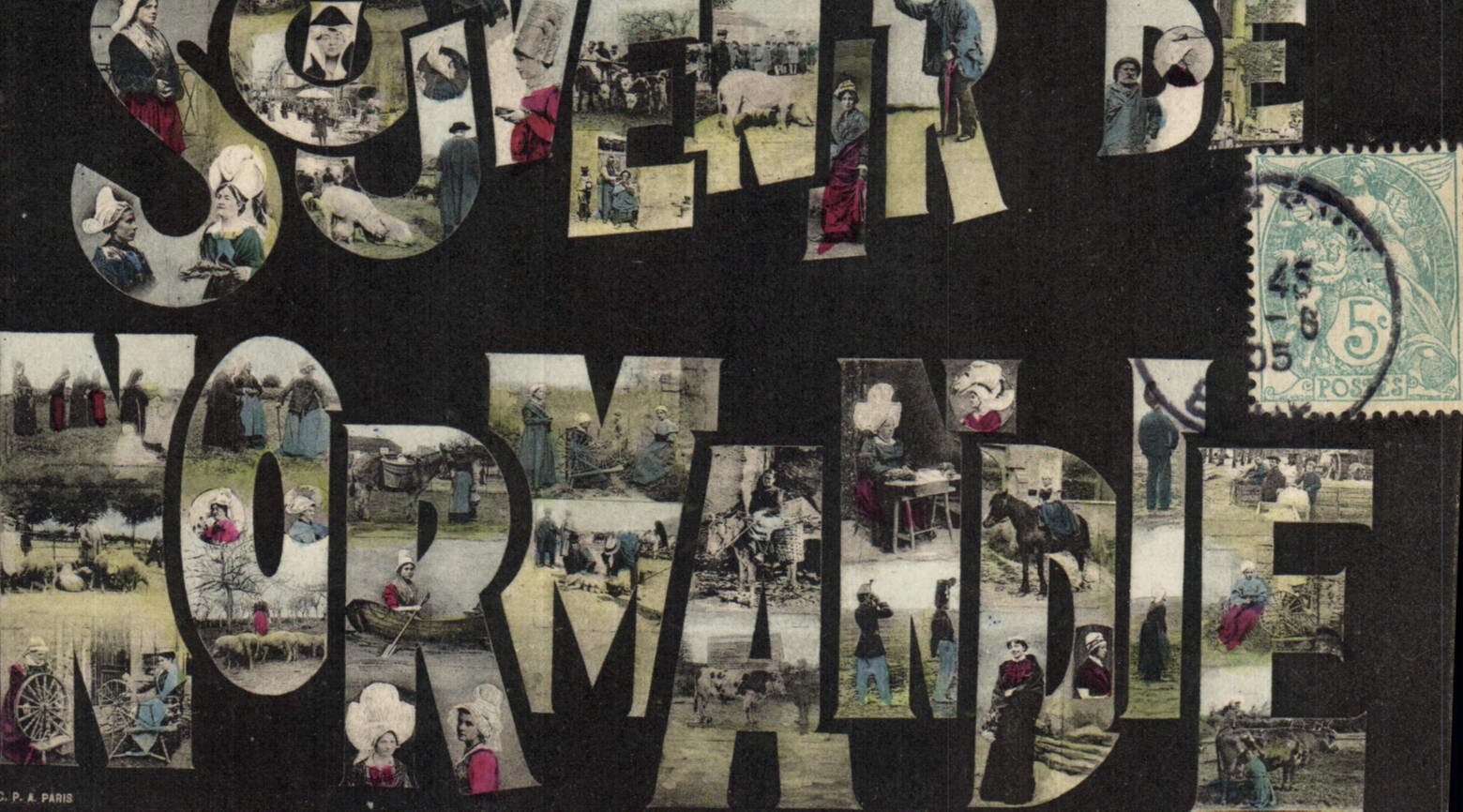 CPA Folklore Souvenir de Normandie 