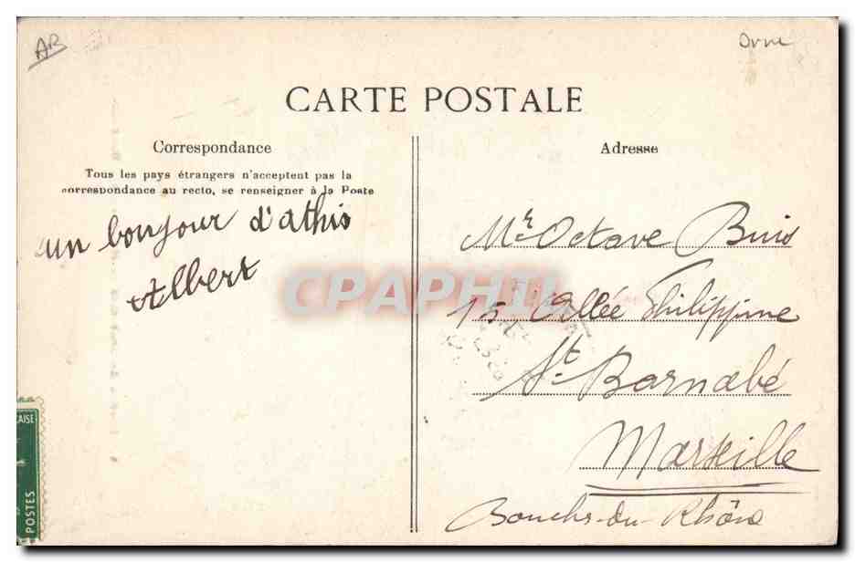 CPA Folklore Normandie Ma premiere bonnette — Verso