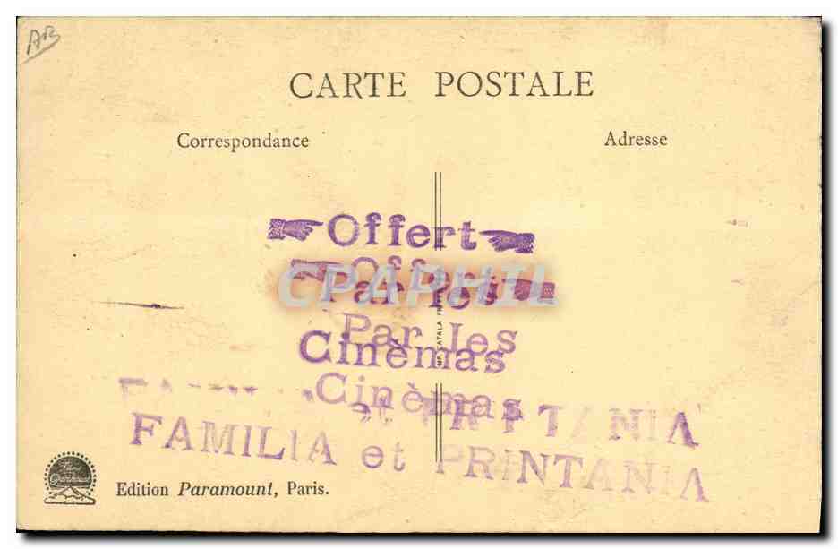 CPM Cinema Raquel Meller dans les Opprimes — Verso