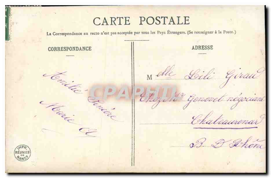 CPA Fantaisie Enfants La causette  — Verso