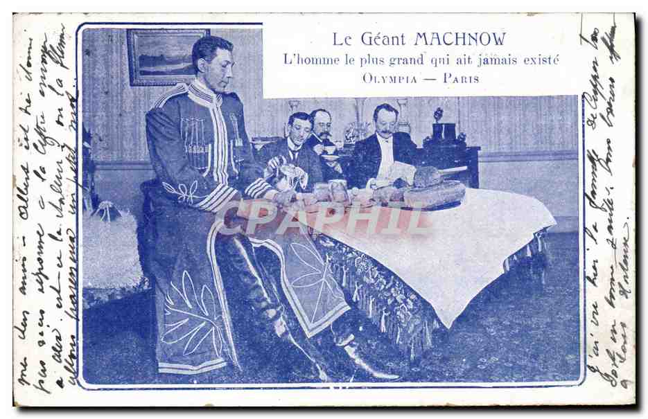 Le Géant MACHNOW — L'homme le plus grand qui ait jamais existé — Olympia — Paris
