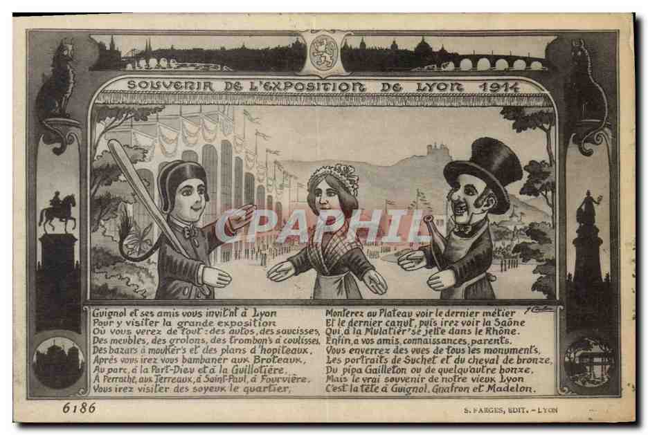 CPA Theatre Guignol Souvenir de l'exposition de Lyon 1914
