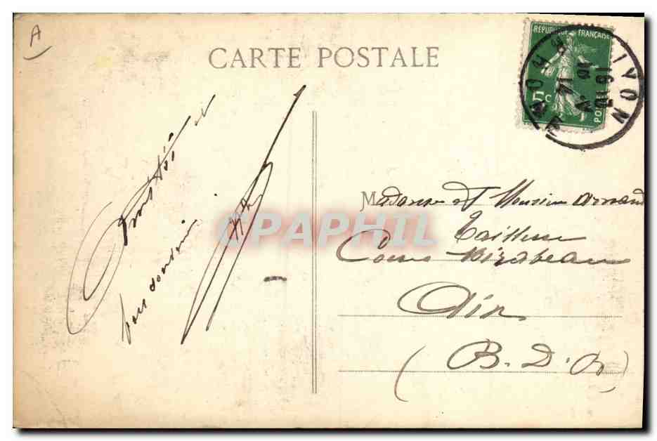 CPA Theatre Guignol Souvenir de l'exposition de Lyon 1914 — Verso