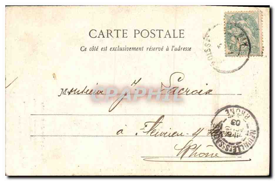CPA Theatre Pierrot pere de famille  — Verso