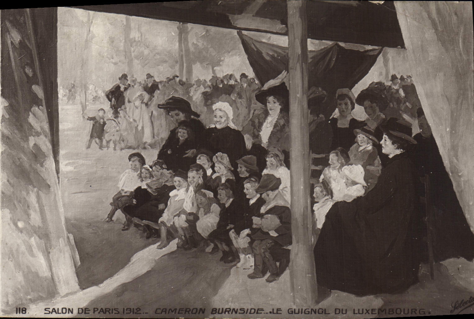 CPA Theatre Salon de paris 1912 Cameron Burnside Le Guignol du Luxembourg