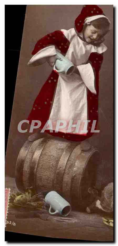 CPA Chat Chats Chaton Chaperon rouge 