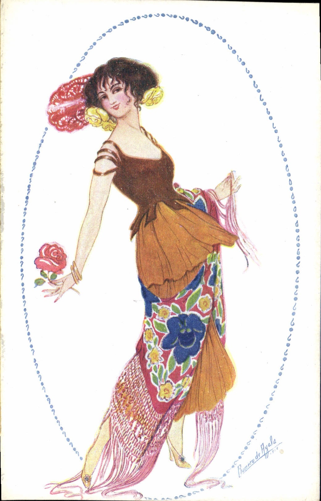 CPA Fantaisie Illustrateur Femme 