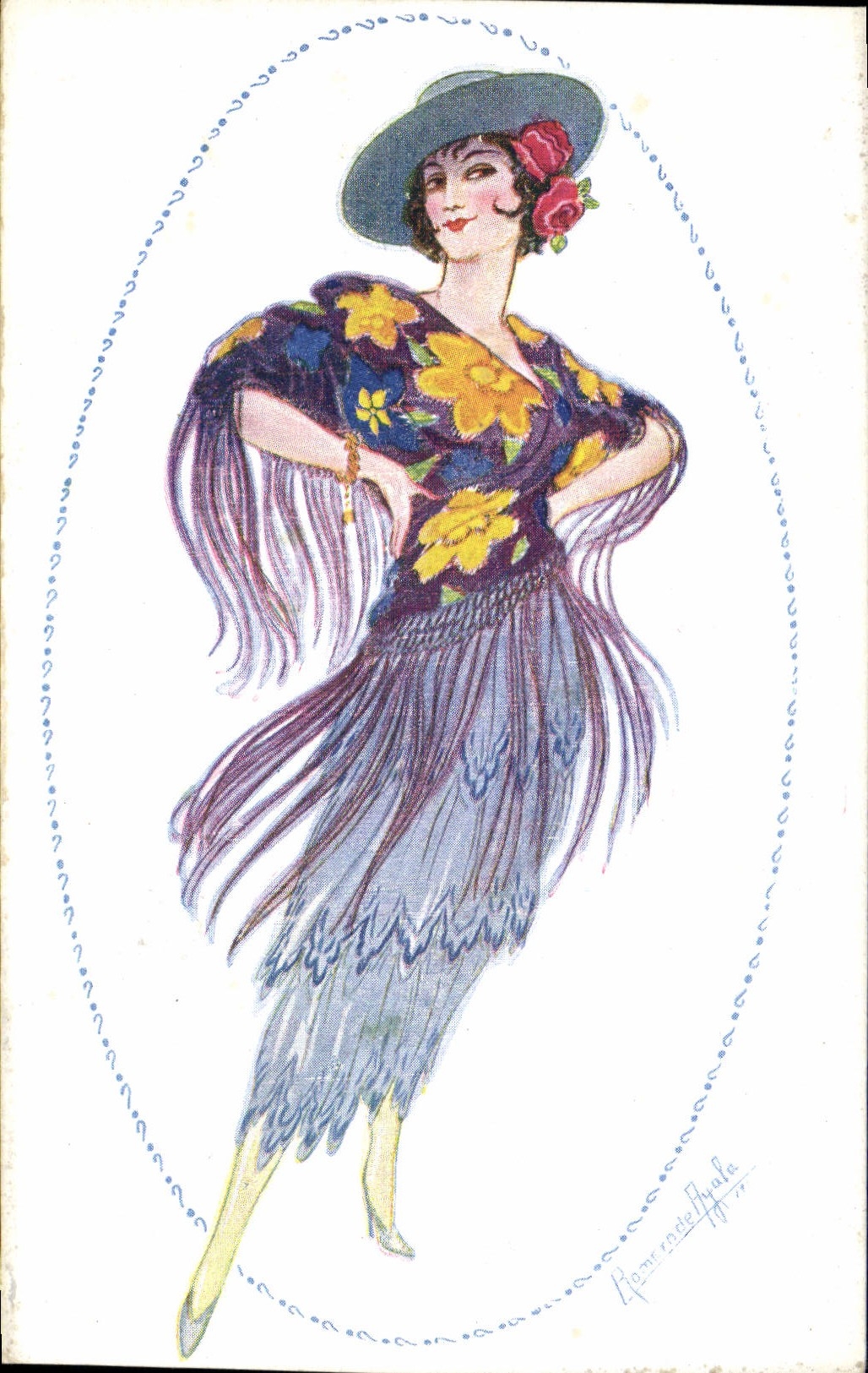 CPA Fantaisie Illustrateur Femme
