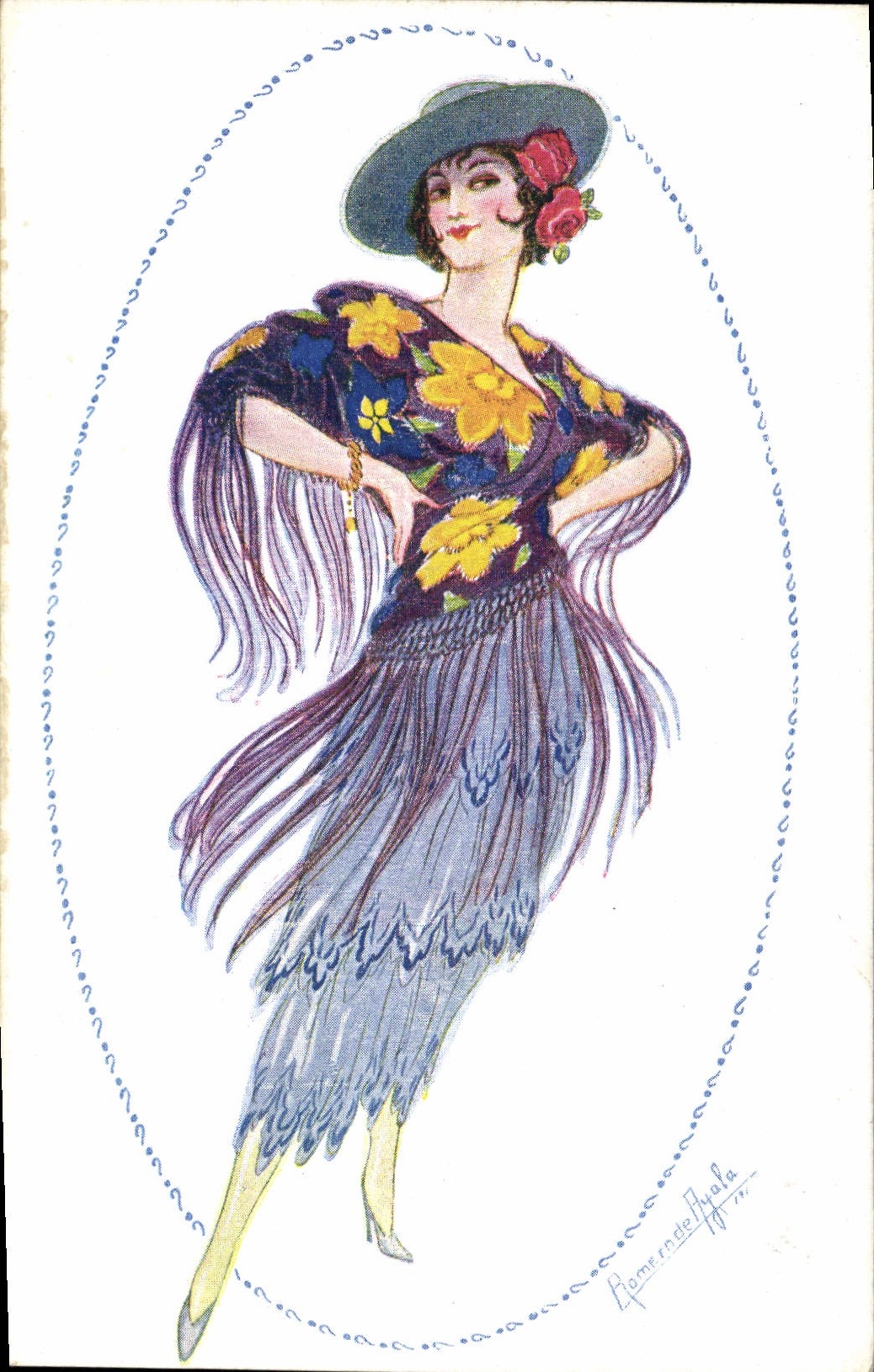 CPA Fantaisie Illustrateur Femme
