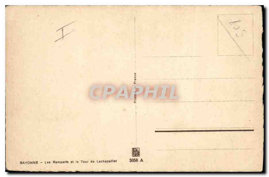 CPA Fantaisie Illustrateur Barday Bayonne Les remparts et la tour de Lachepaillet  — Rückseite