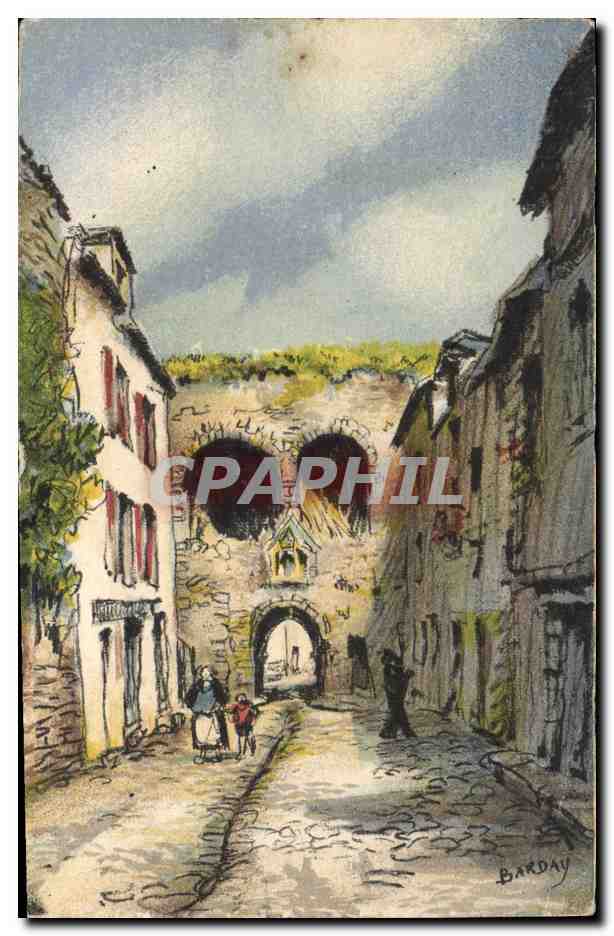 CPA Fantaisie Illustrateur Barday Dinan La porte du Juerzual