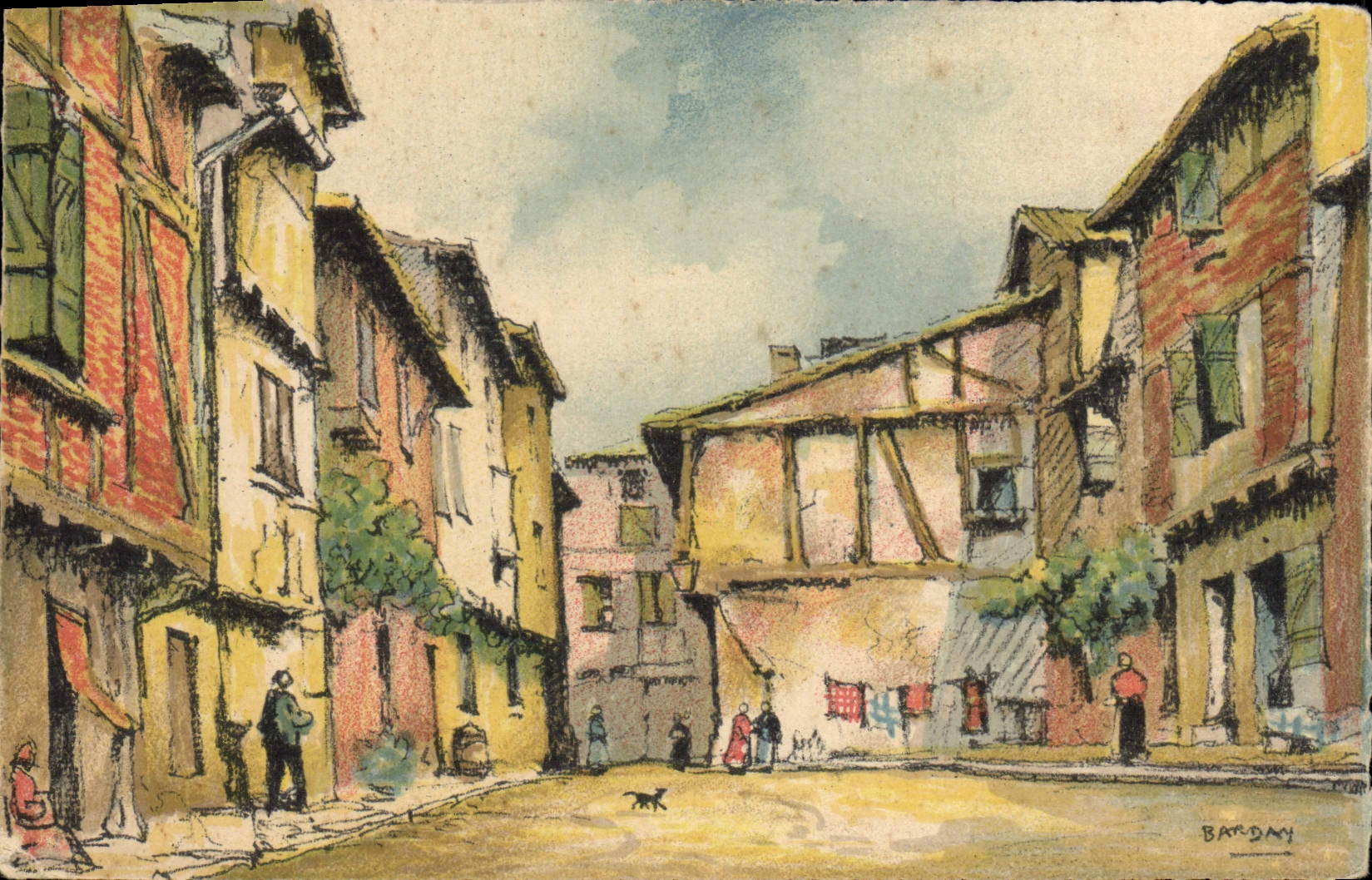 CPA Fantaisie Illustrateur Barday Albi Le Castelviel